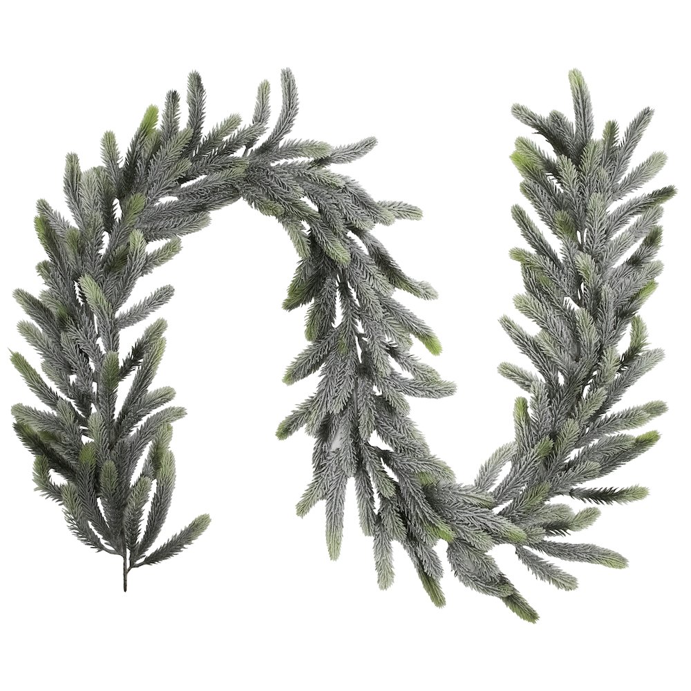 Frosted Pine Artificial Christmas Garland - 6' - Unlit. Picture 2