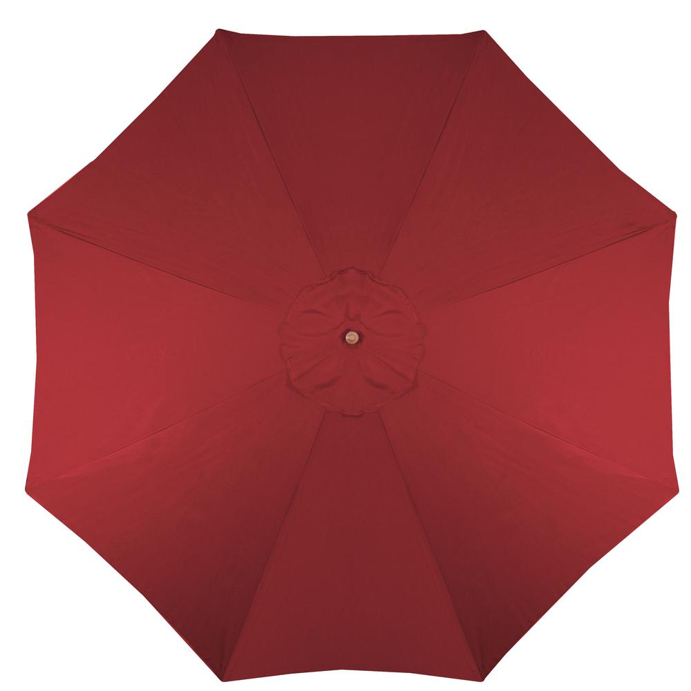 8.5ft Outdoor Patio Market Umbrella with Wooden Pole  Red. Picture 3