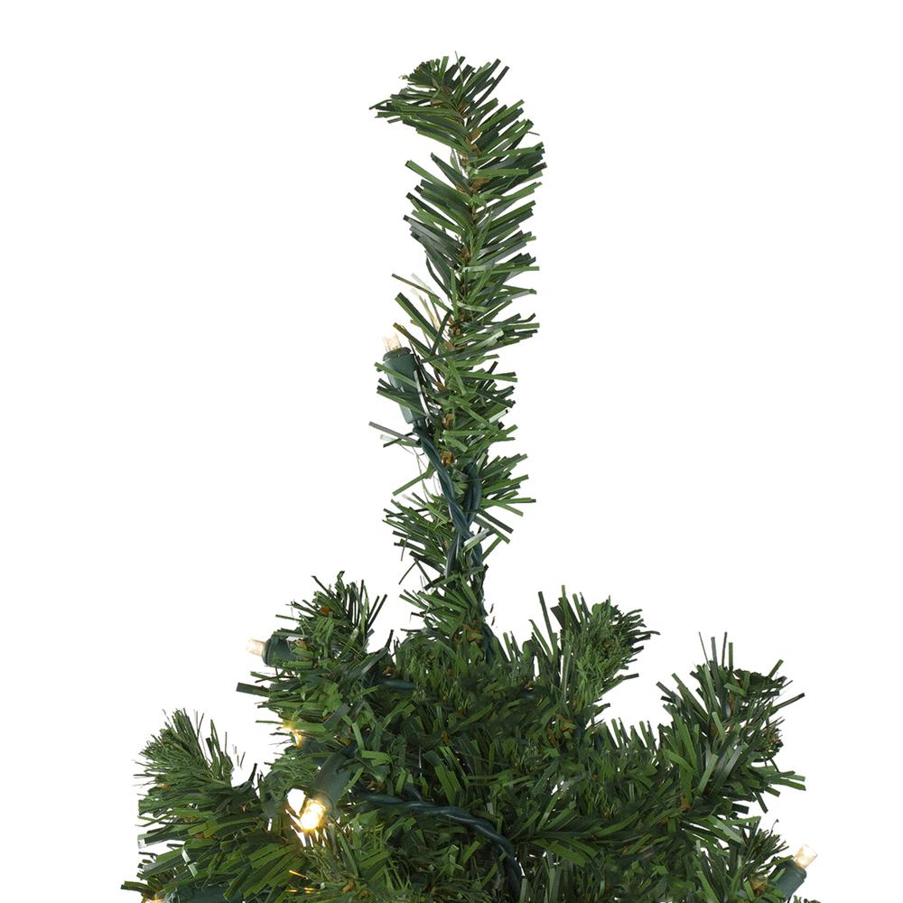 4' Pre-Lit Mixed Classic Pine Medium Artificial Christmas Tree - Warm Clear LED Lights. Picture 3