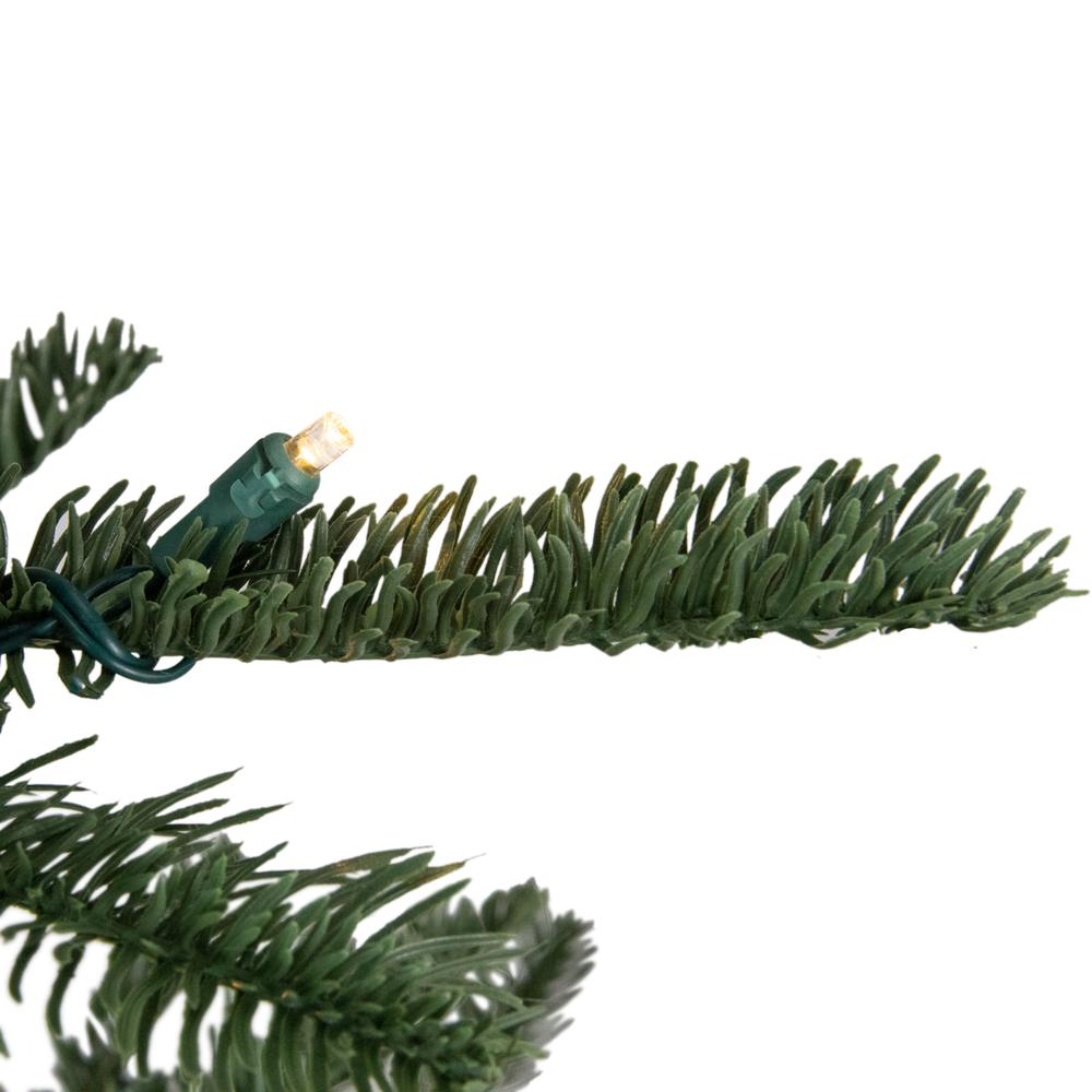 7.5' Pre-Lit Nordmann Fir Artificial Christmas Tree - Warm Clear LED Lights. Picture 2