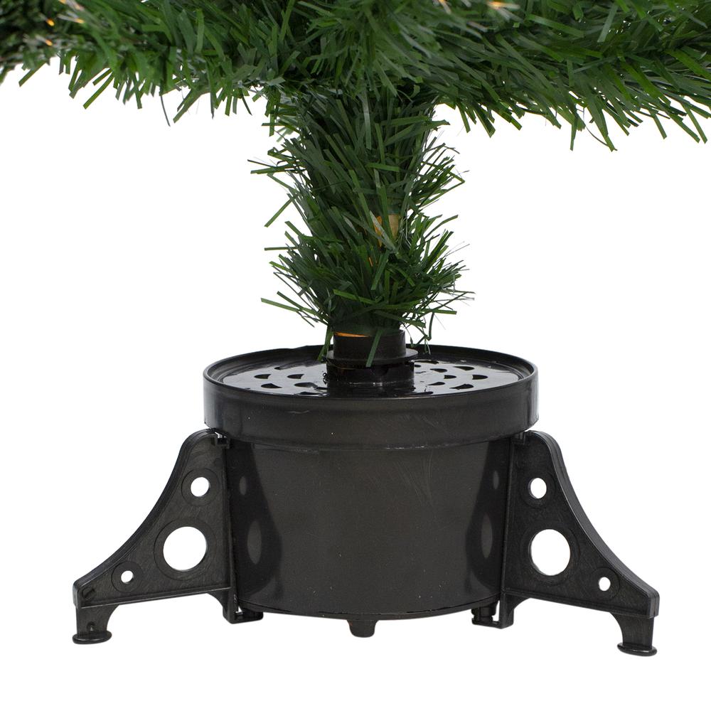 4' Pre-Lit Potted Fiber Optic with Star Tree Topper Medium Artificial Christmas Tree- Multicolor LED Lights. Picture 5