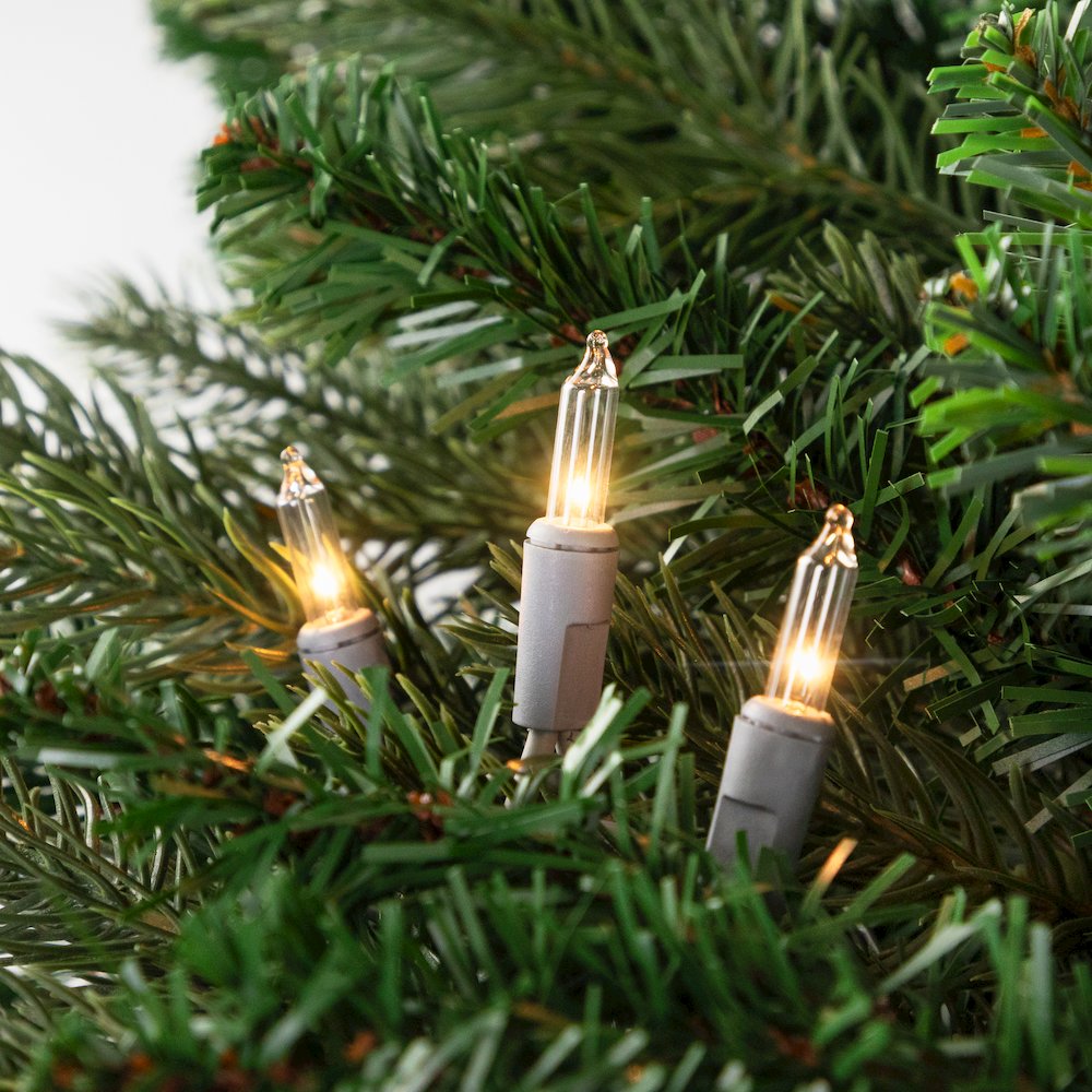 Mini Christmas Commercial Light Set - Clear - 60' Gray Wire - 100ct. Picture 3