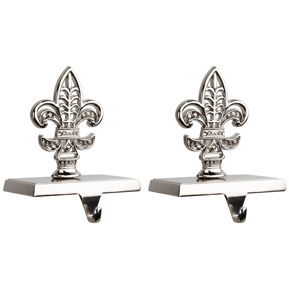 Fleur de Lis Christmas Stocking Holder - 5" - Set of 2. Picture 4