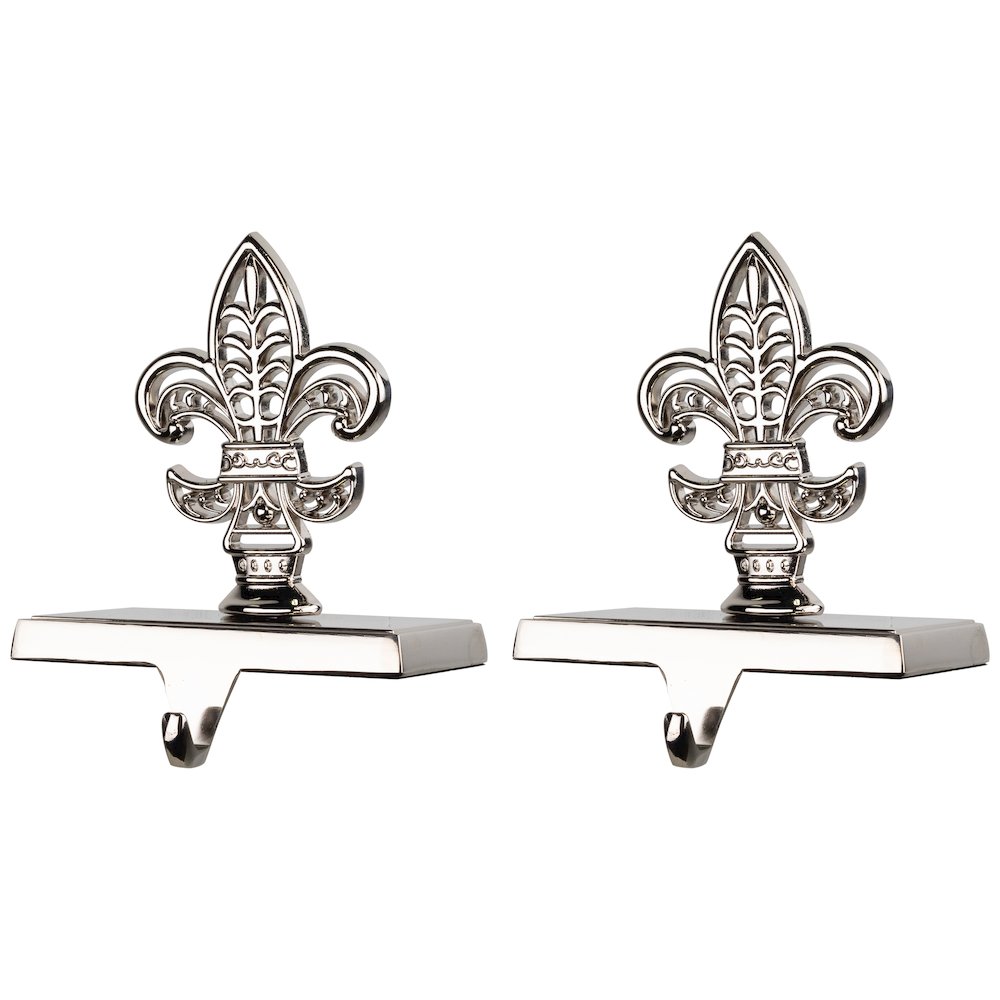 Fleur de Lis Christmas Stocking Holder - 5" - Set of 2. Picture 5