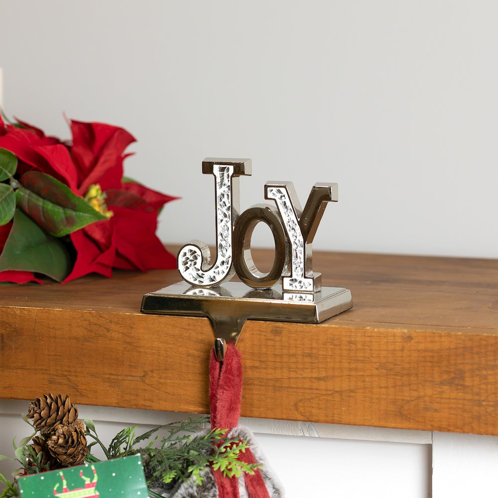 Joy Christmas Stocking Holder - 4.75". Picture 1