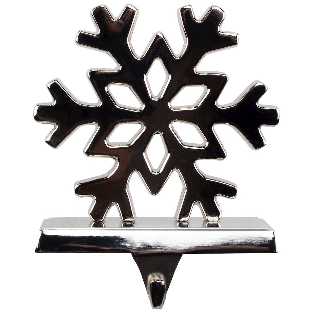 Snowflake Metal Christmas Stocking Holder - 5". Picture 1