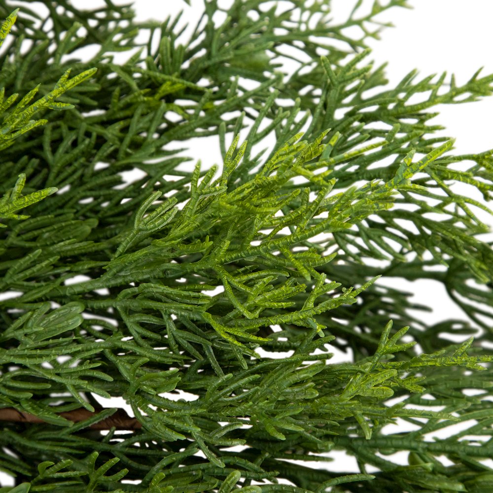 24" Soft Green Cedar Artificial Christmas Wreath with Pine Cones - Unlit. Picture 6