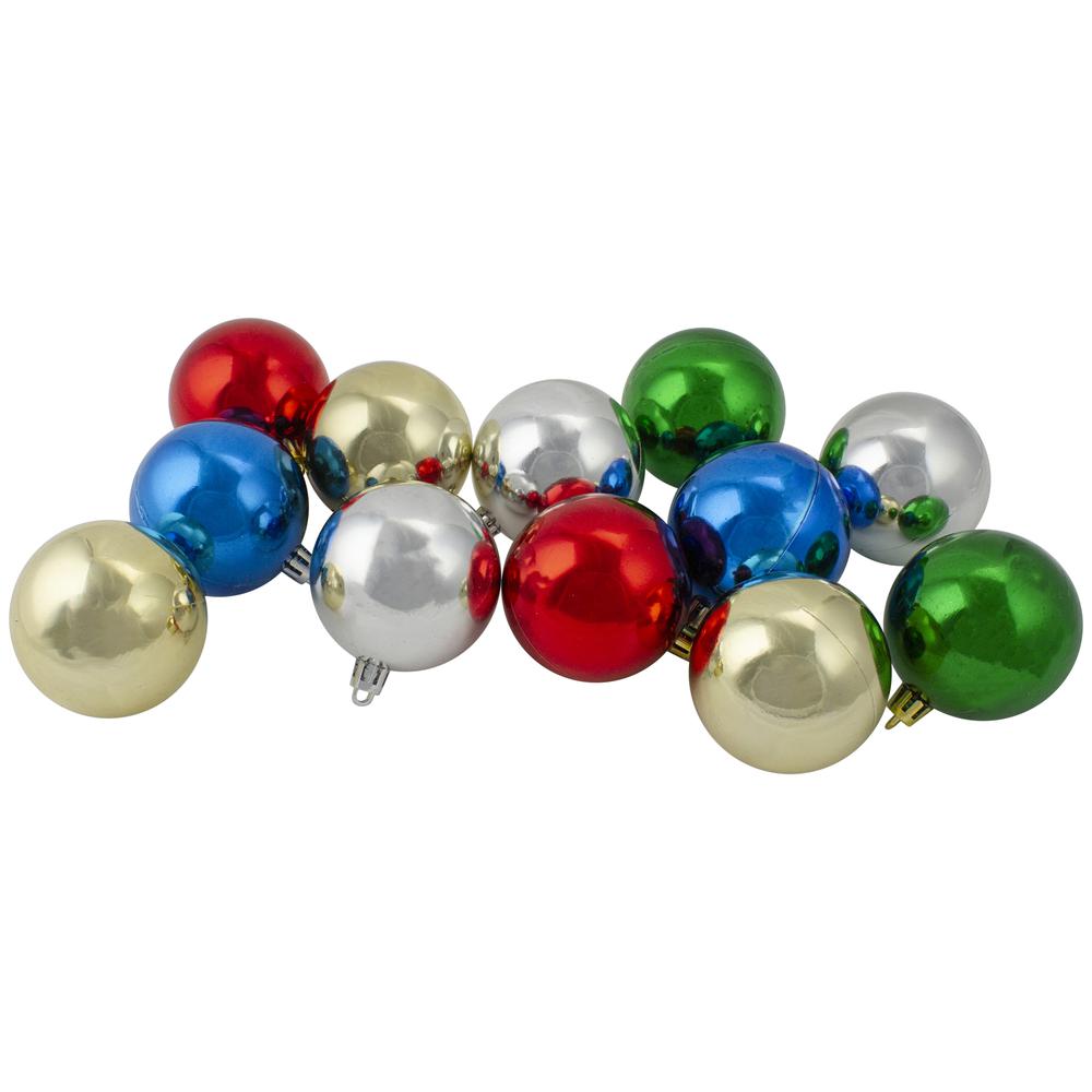 24ct Multi-Color Shatterproof 2-Finish Christmas Ball Ornaments 2.5" (60mm). Picture 3