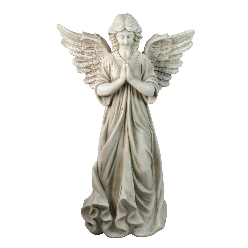 29.5" Angel Standing in Prayer Outdoor Garden Statue. Picture 1