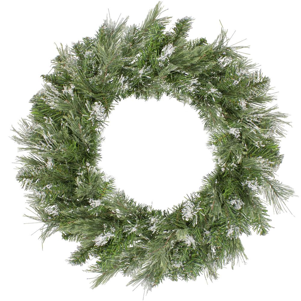 Snow Mountain Pine Artificial Christmas Wreath - 24 Inch  Unlit. Picture 1