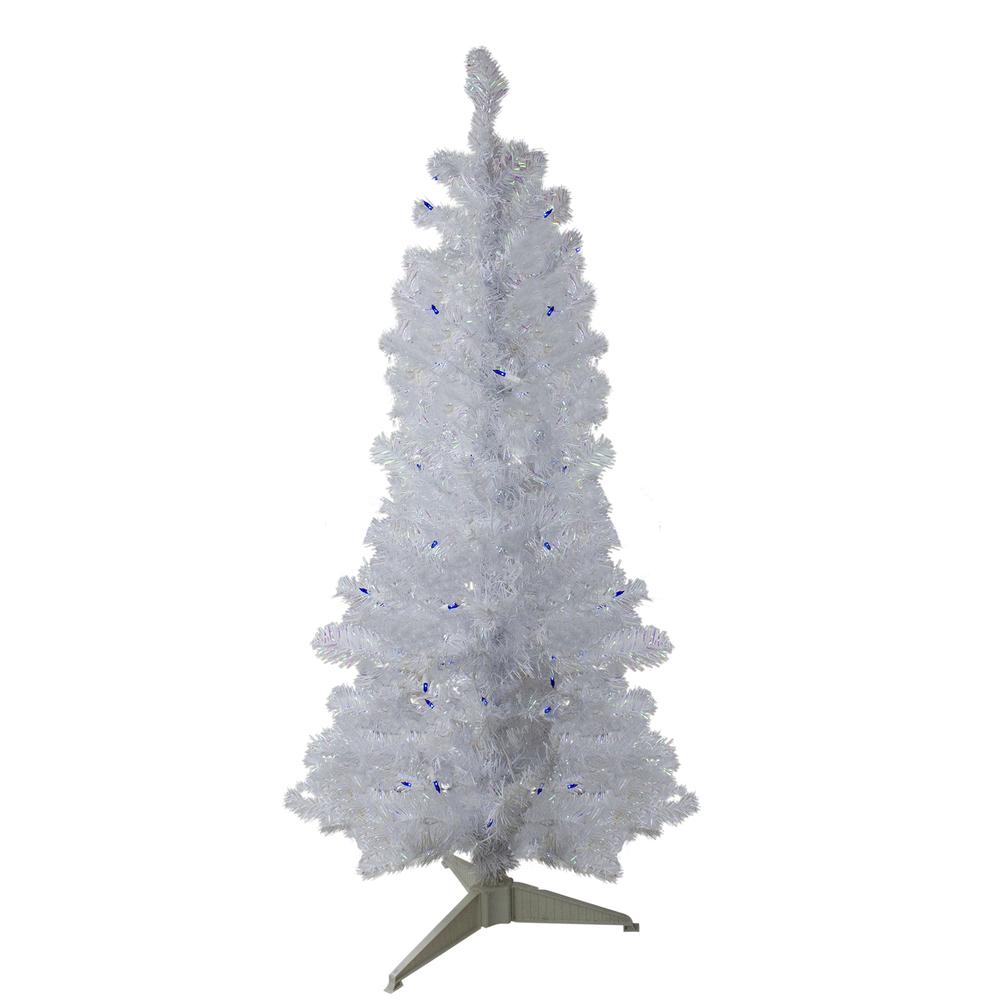 4' Pre-Lit Medium Pine Artificial Christmas Tree - Blue Lights. Picture 1