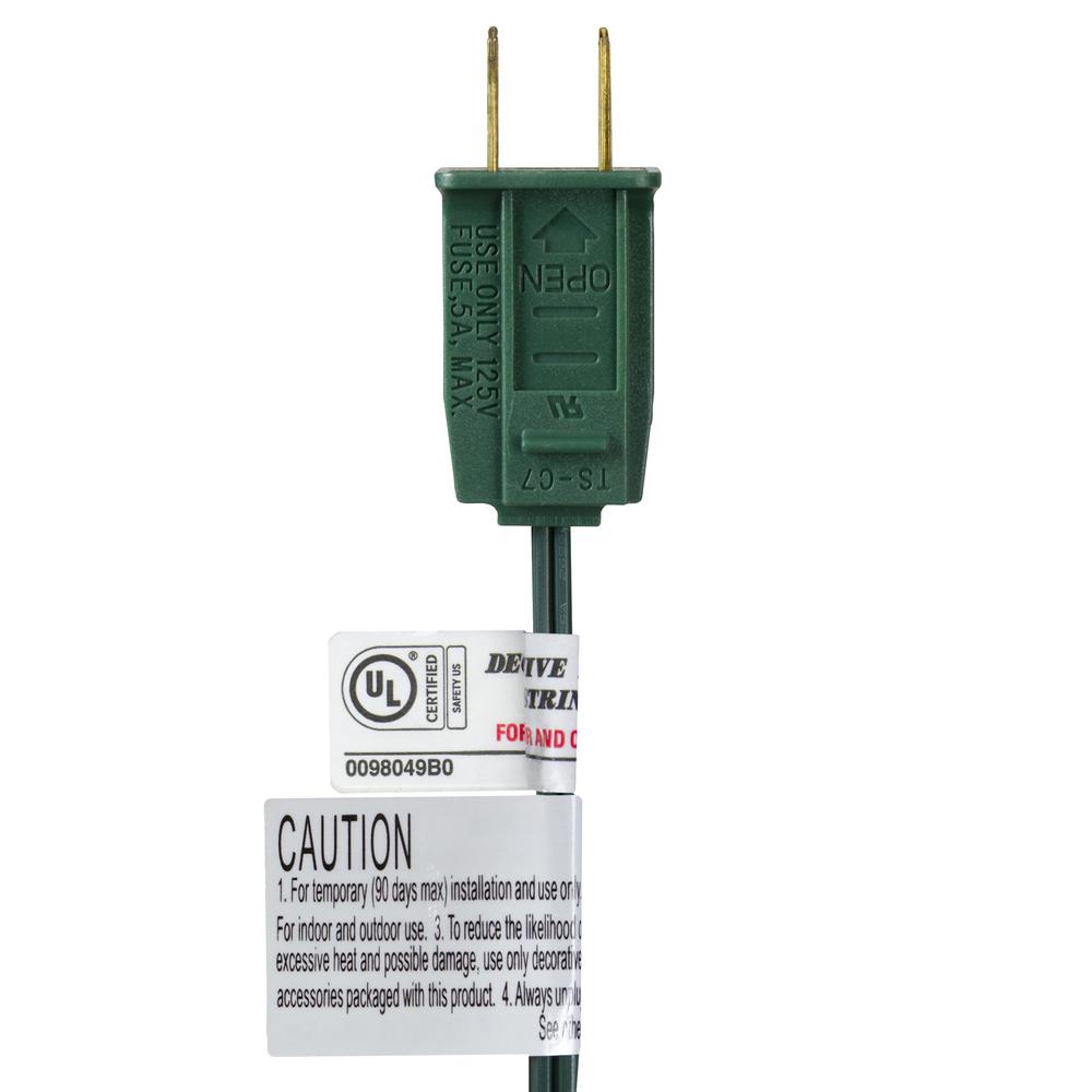 10ct Flickering LED Clip On Candle Christmas Lights  7' Green Wire. Picture 3