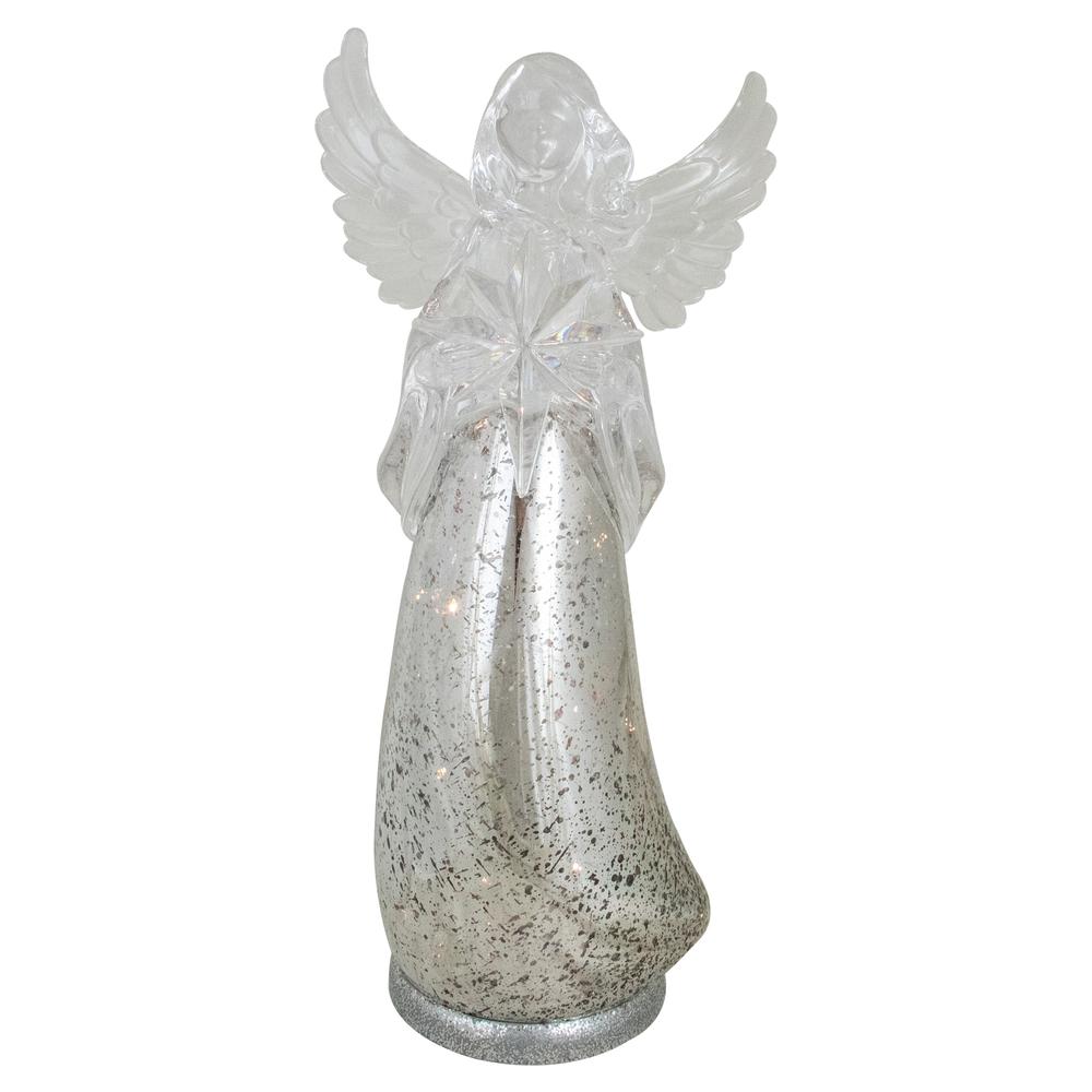 13" Lighted Angel Holding a Star Christmas Tabletop Figurine. Picture 1