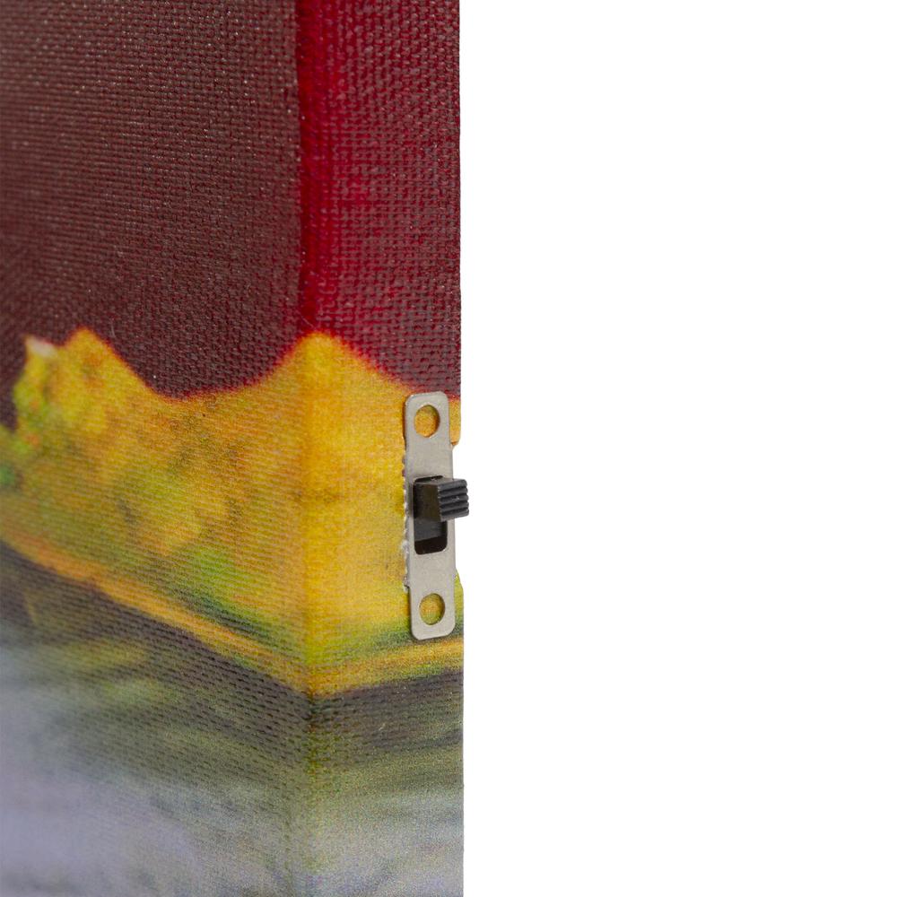 LED Lighted Fall Candle with Berries Canvas Wall Art 23.5" x 15.75". Picture 5