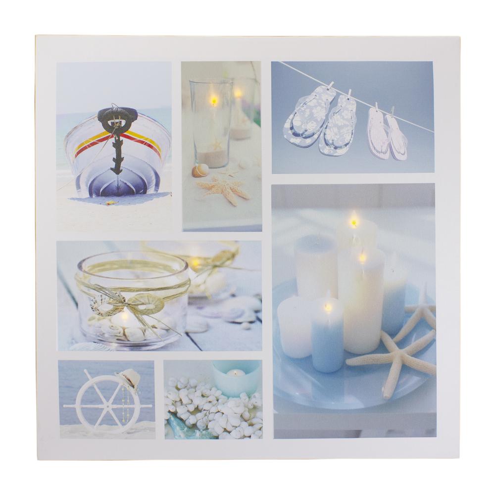 LED Lighted Beach Fun and Relaxation Canvas Wall Art 19.75". Picture 1