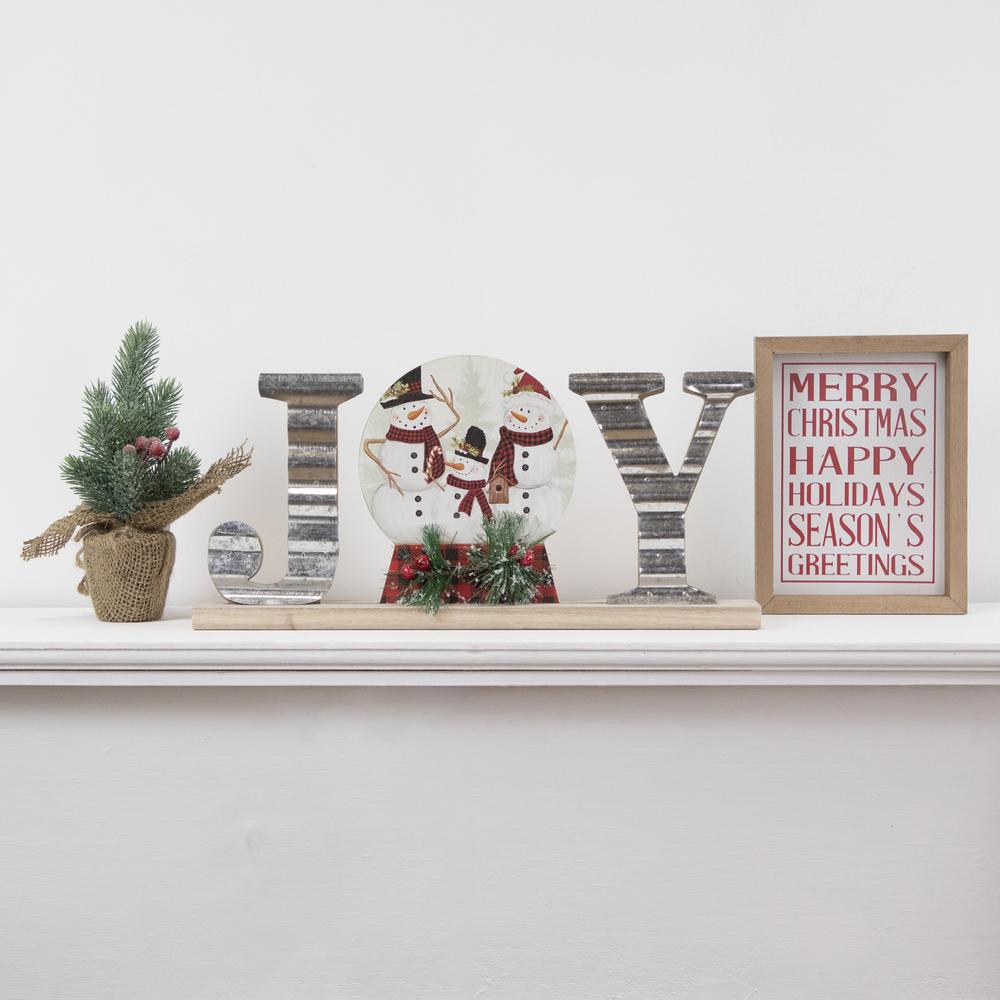 Set of 2 Red and White Holiday Slogans Wooden Christmas Plaques. Picture 3
