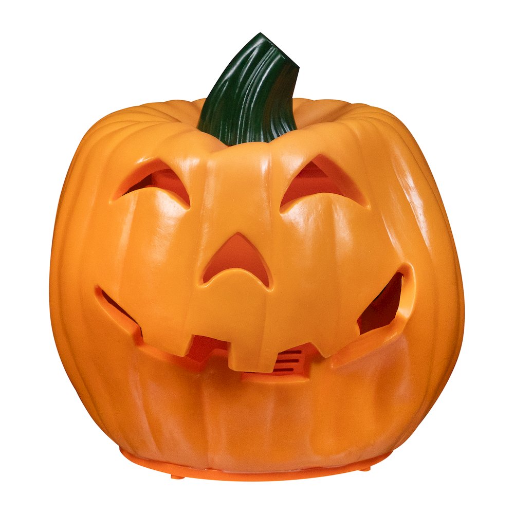 9.75" Orange and Green Animated Double-Sided Pumpkin Halloween Decor. Picture 5