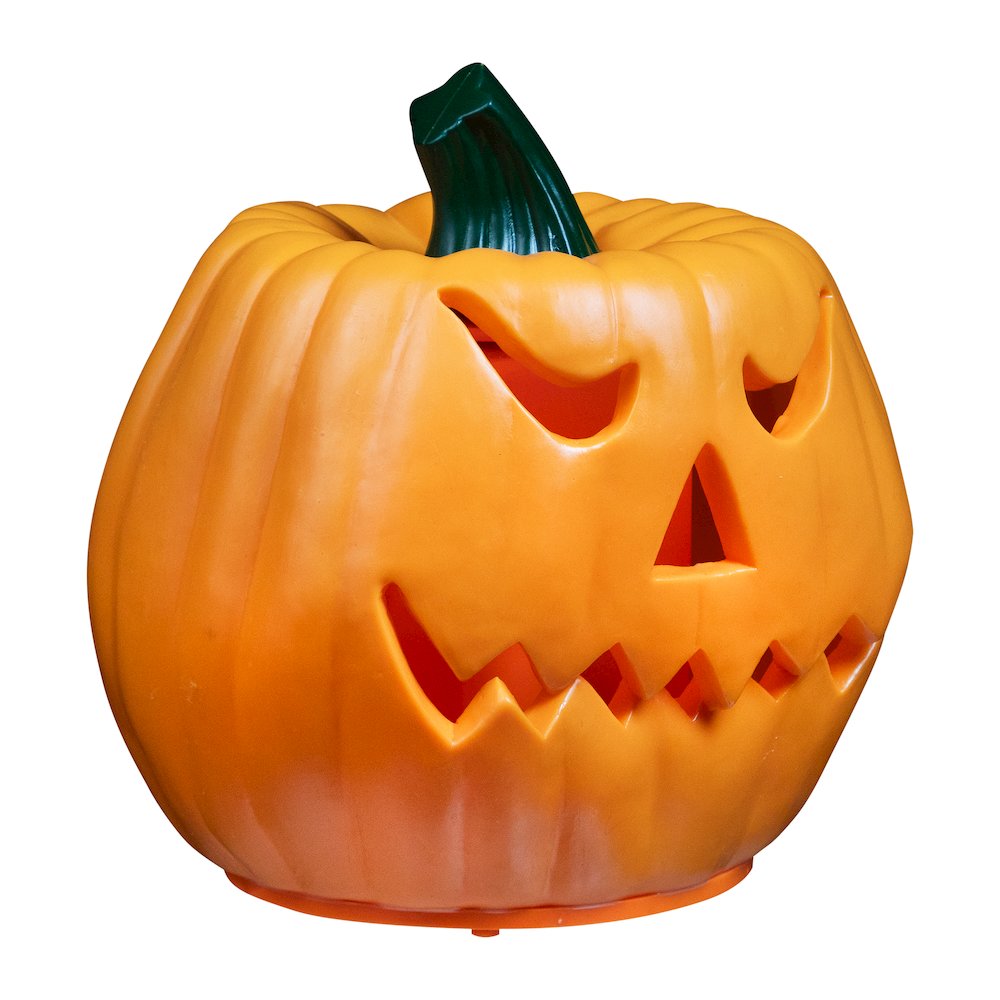 9.75" Orange and Green Animated Double-Sided Pumpkin Halloween Decor. Picture 7