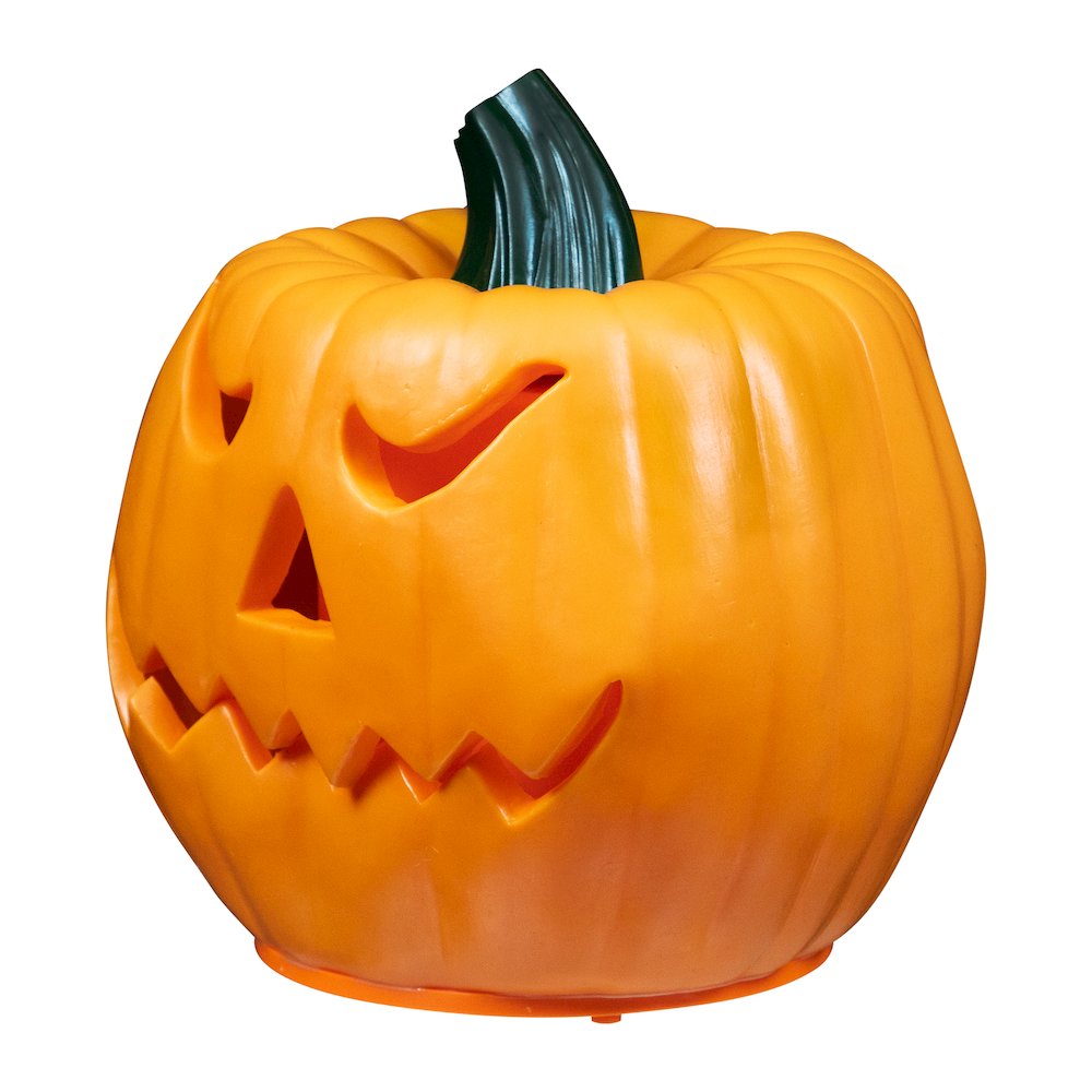 9.75" Orange and Green Animated Double-Sided Pumpkin Halloween Decor. Picture 6