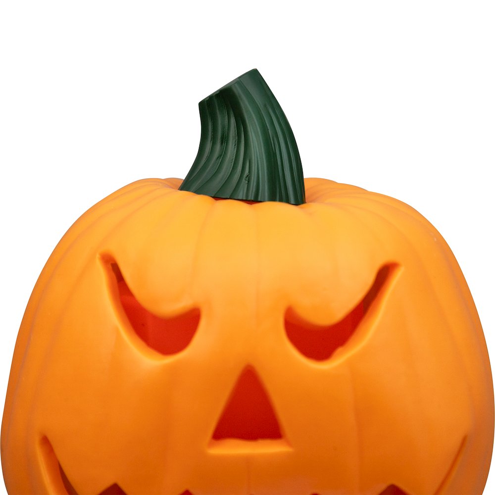 9.75" Orange and Green Animated Double-Sided Pumpkin Halloween Decor. Picture 9