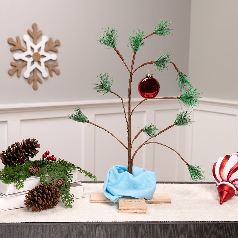 24" Peanuts The Original Charlie Brown Christmas Tree - Unlit. Picture 1