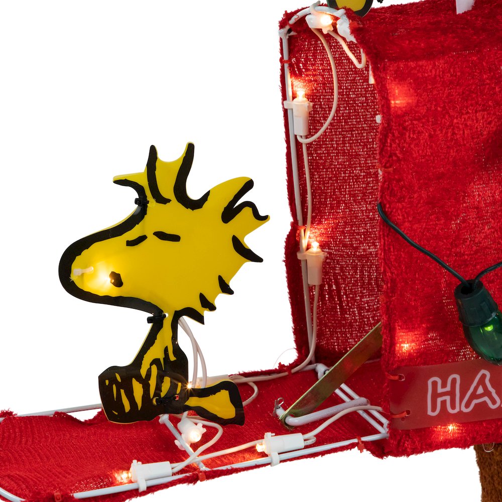 Peanuts Snoopy on Mailbox Outdoor Christmas Decoration - 32" - Clear Lights. Picture 6