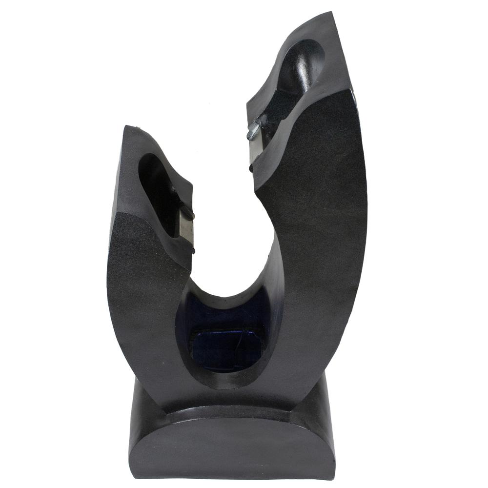 31.5" Black Lighted Modern Outdoor Garden Water Fountain. Picture 2