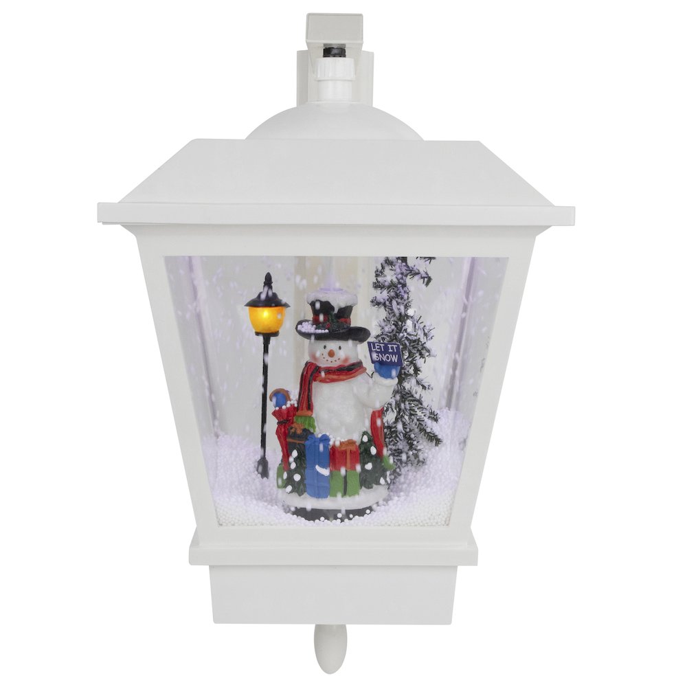 LED Lighted Musical Snowman Christmas Street Lamp Decoration - 17.75". Picture 3