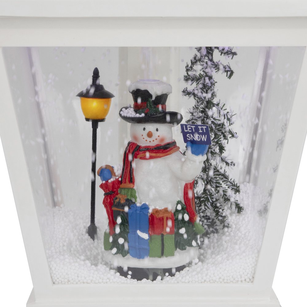 LED Lighted Musical Snowman Christmas Street Lamp Decoration - 17.75". Picture 5