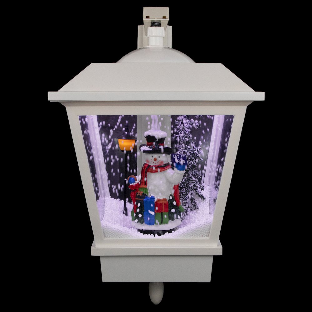 LED Lighted Musical Snowman Christmas Street Lamp Decoration - 17.75". Picture 2