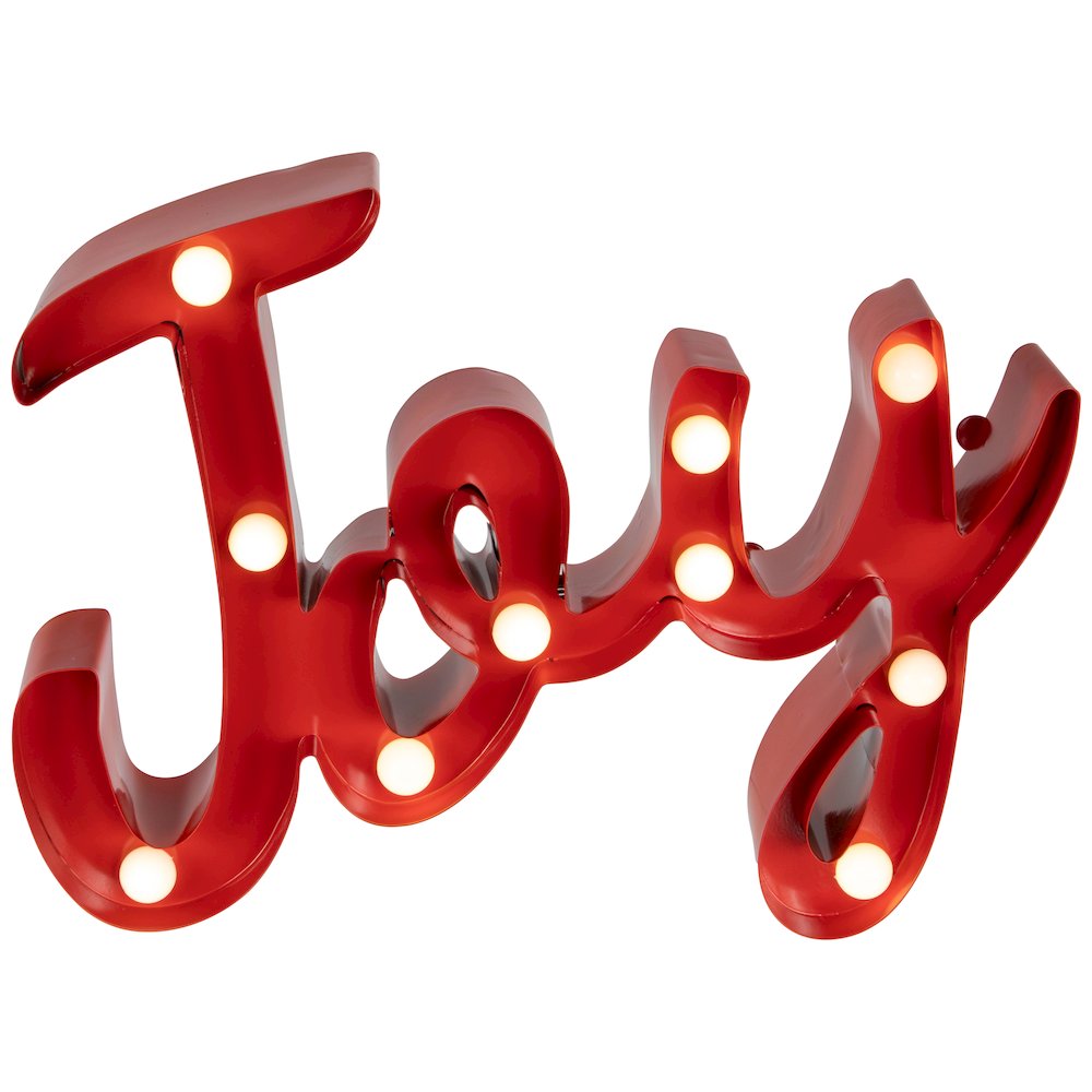 Lighted "Joy" Christmas Decoration - 11.25". Picture 2