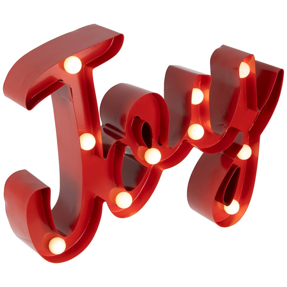 Lighted "Joy" Christmas Decoration - 11.25". Picture 4