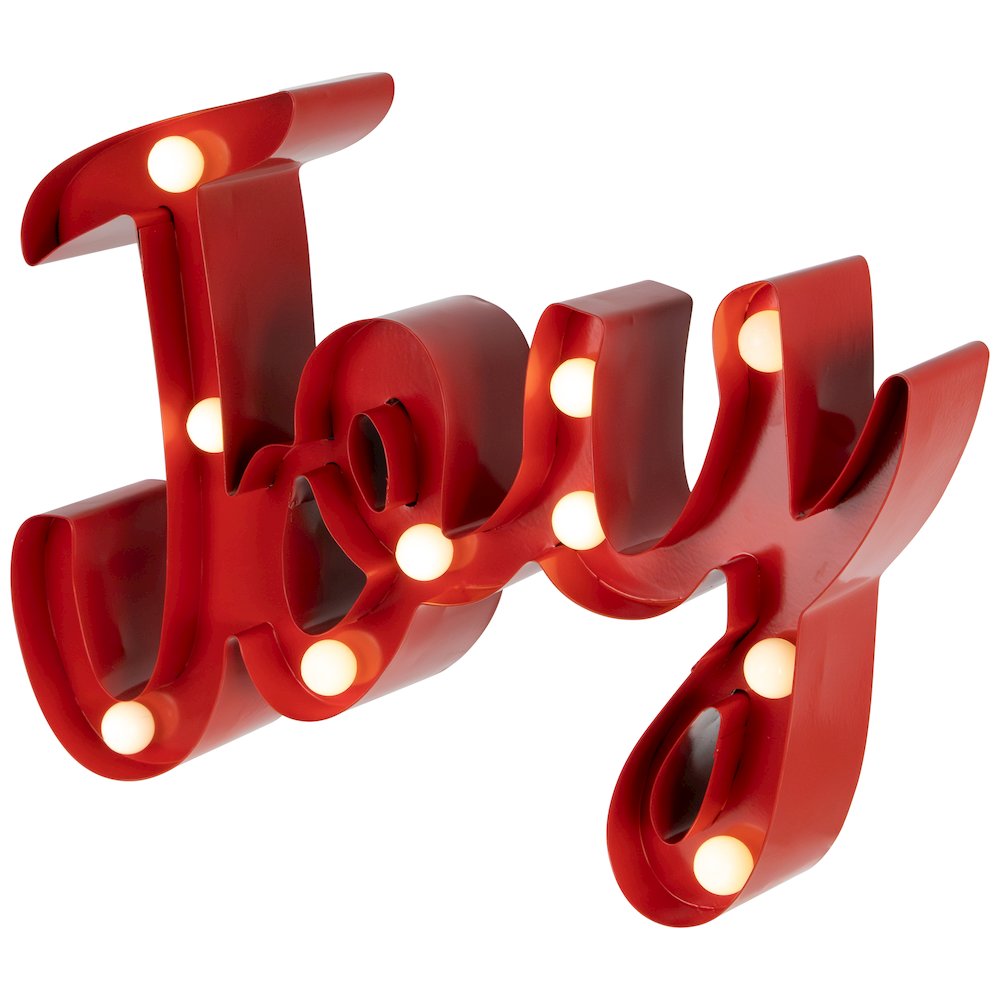Lighted "Joy" Christmas Decoration - 11.25". Picture 5