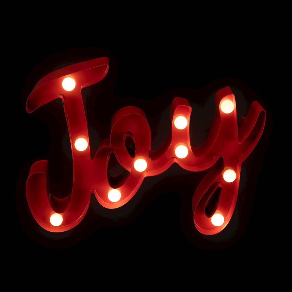 Lighted "Joy" Christmas Decoration - 11.25". Picture 3