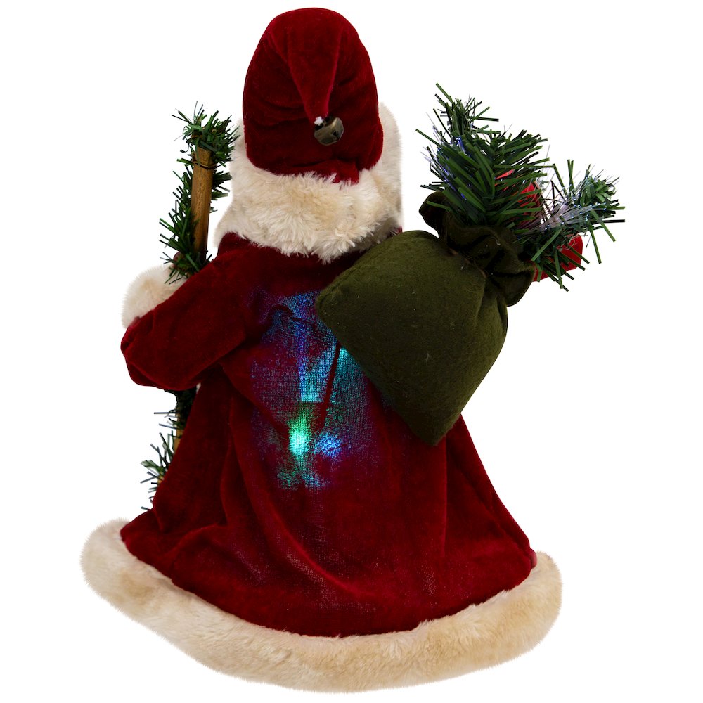 Lighted Color-Changing Fiber Optic Santa Claus Christmas Tree Topper - 12". Picture 6