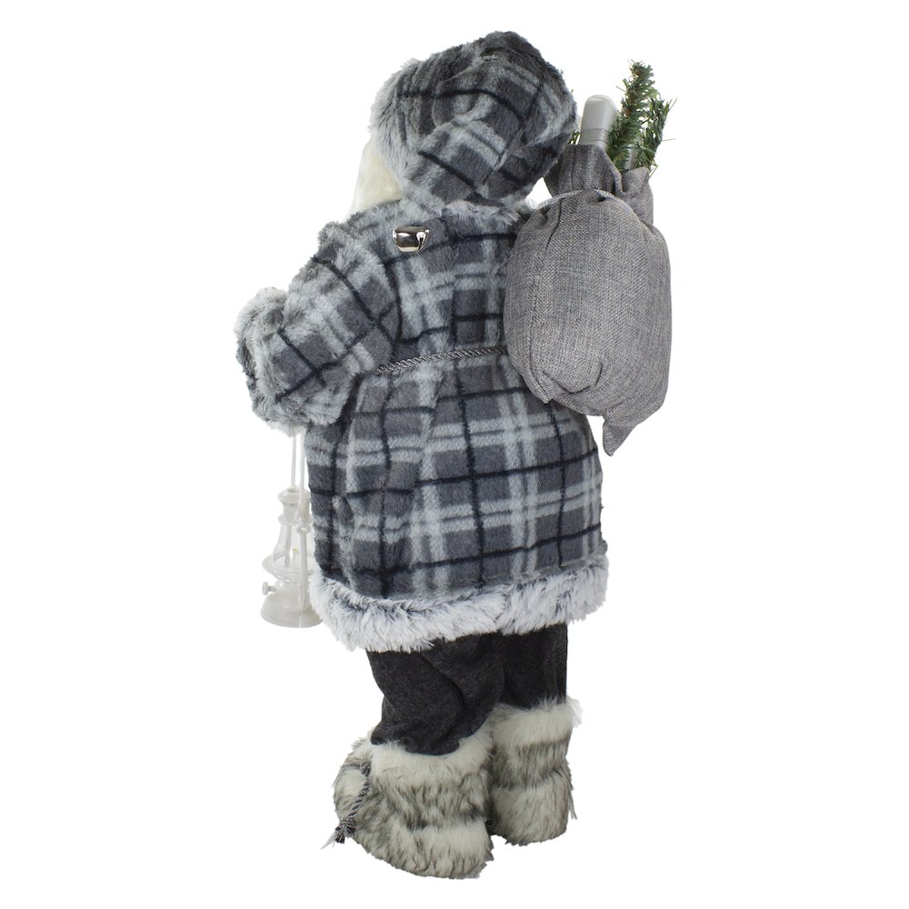 2' Standing Santa Christmas Figure Carrying a Lantern. Picture 5
