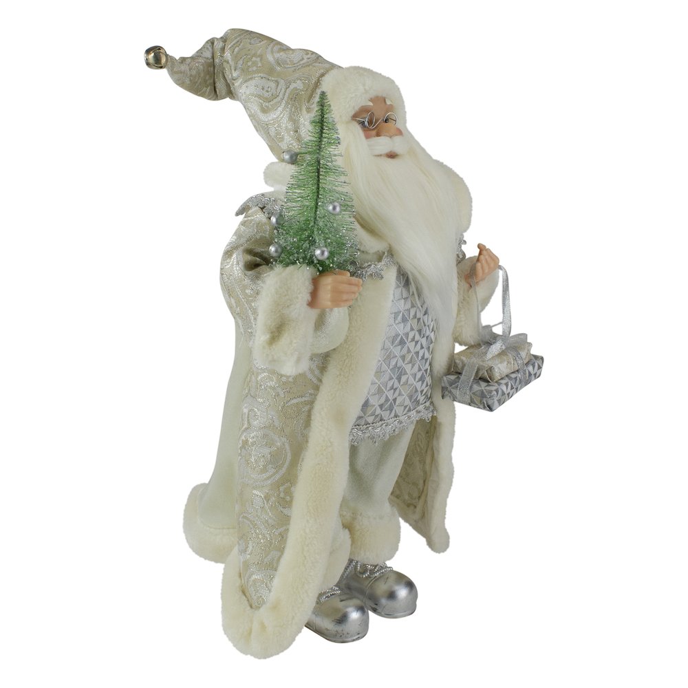 Santa Claus with Tree and Presents Christmas Figure - 12". Picture 4