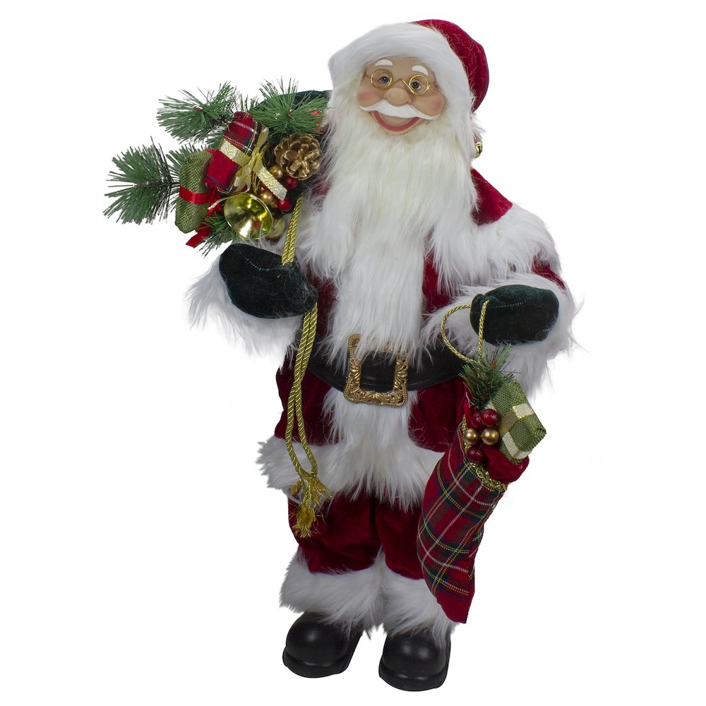 2' Standing Santa Christmas Figure with Presents. Picture 1