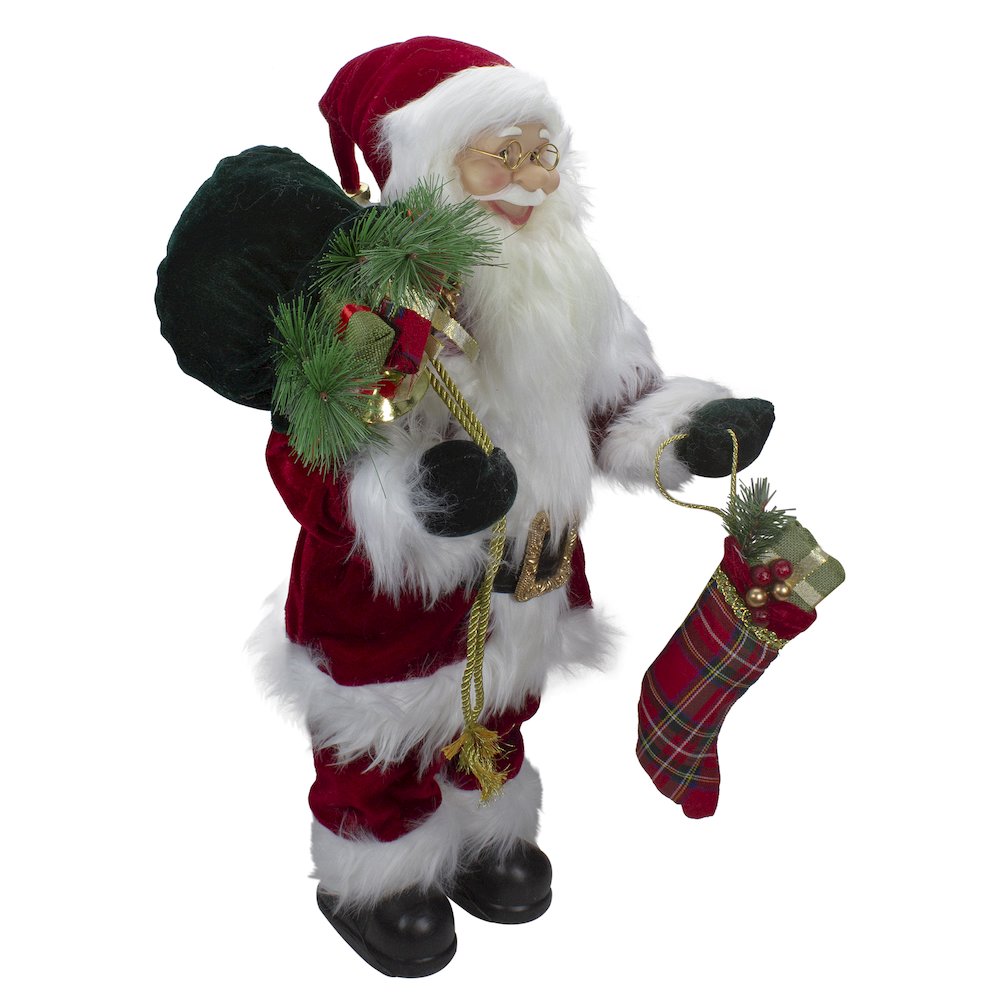 2' Standing Santa Christmas Figure with Presents. Picture 3