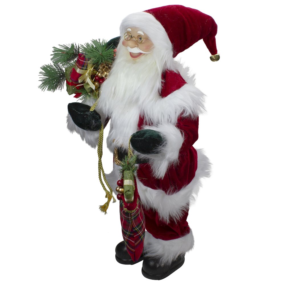 2' Standing Santa Christmas Figure with Presents. Picture 4