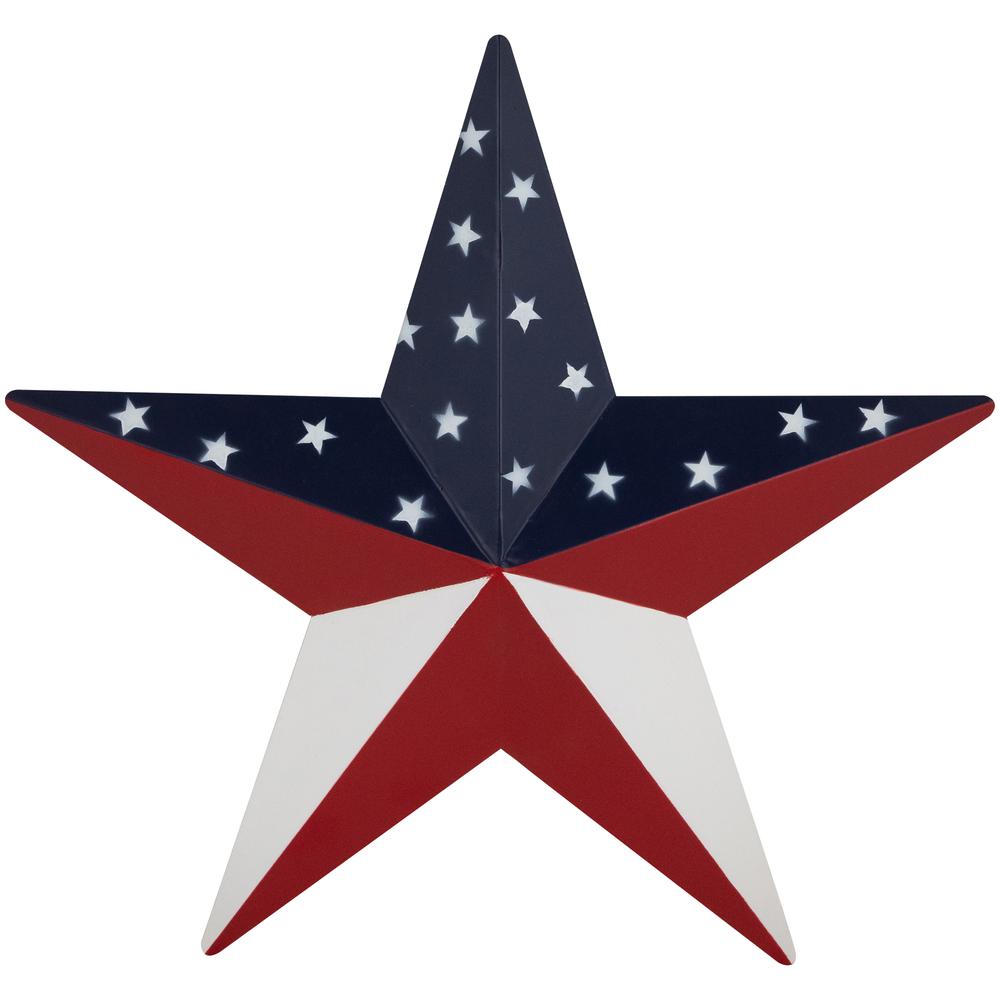 Patriotic Star Metal Wall Decoration - 15". Picture 1