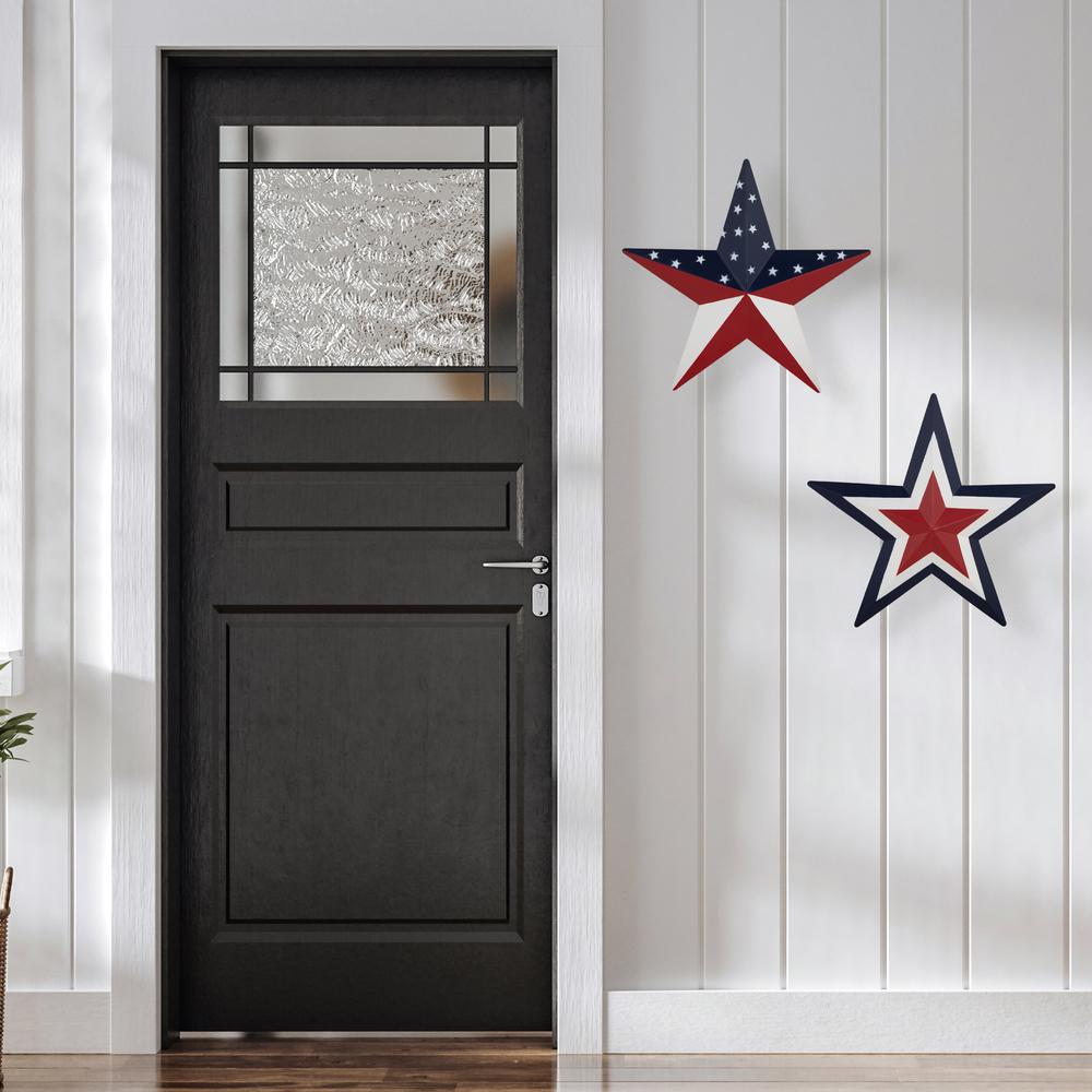 Patriotic Star Metal Wall Decoration - 15". Picture 2