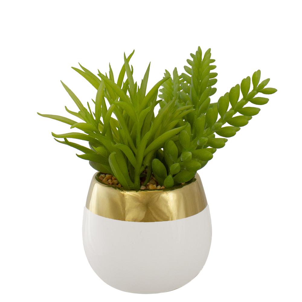 6.5" Potted Mixed Artificial Succulent Arrangement. Picture 3