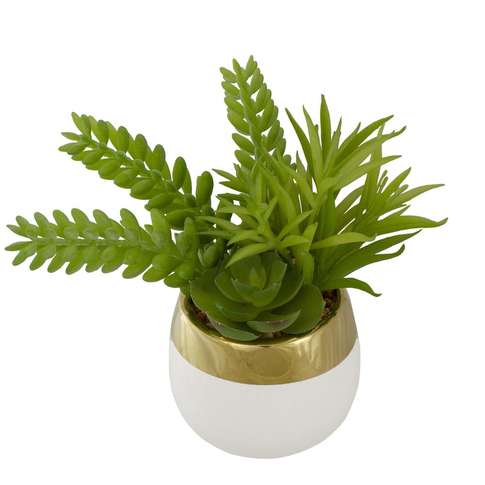 6.5" Potted Mixed Artificial Succulent Arrangement. Picture 4