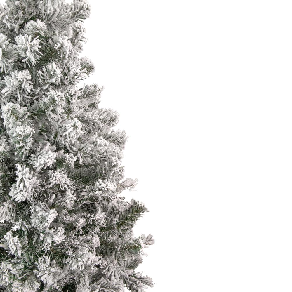 4.5' Flocked Madison Pine Artificial Christmas Tree  Unlit. Picture 3