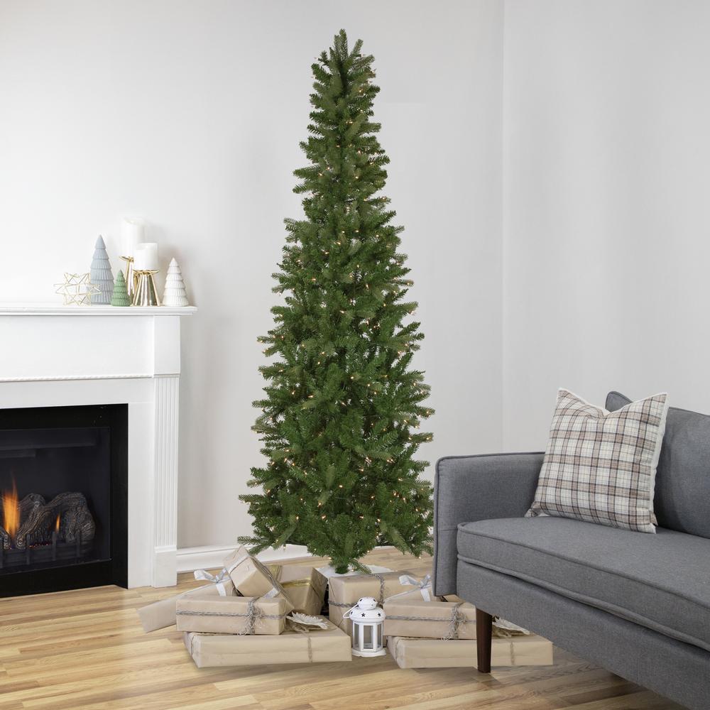 7.5' Pre-Lit Wicklow Noble Fir Artificial Christmas Tree  Clear Lights. Picture 2