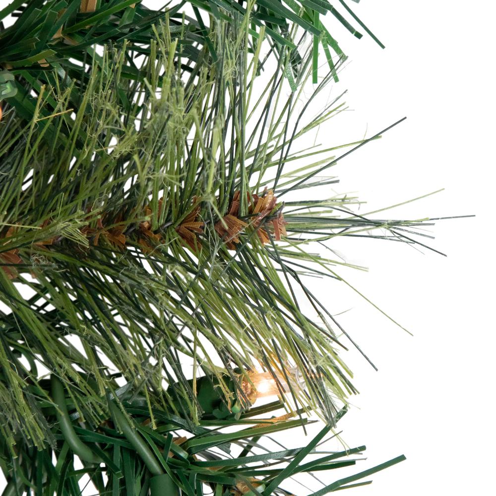 Pre-Lit Oregon Cashmere Pine Artificial Christmas Wreath  36-Inch  Clear Lights. Picture 3