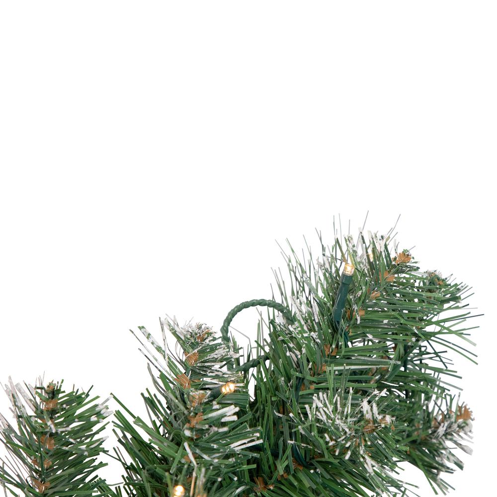 6' x 9" Decorated Frosted Pine and Pine Cone Artificial Christmas Garland. Picture 3