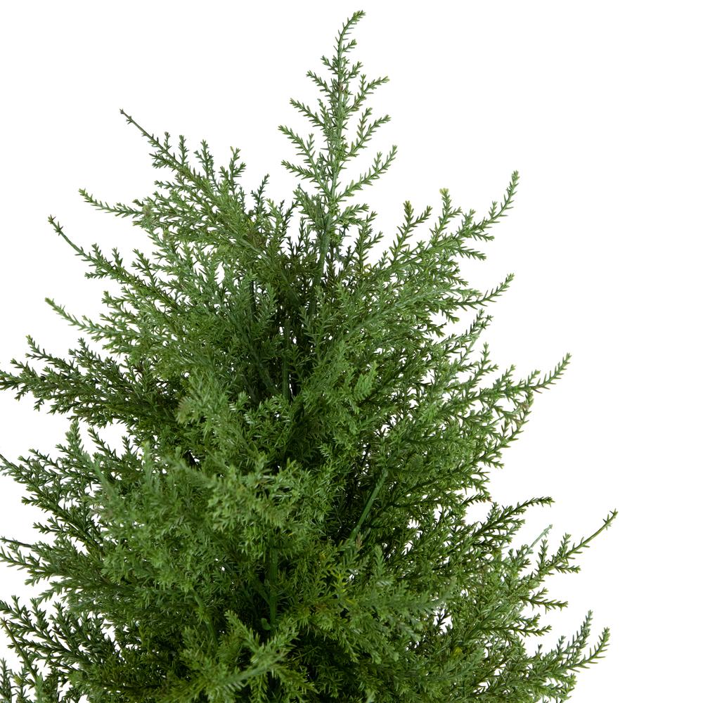 2' Artificial Cedar Pine Petite Arborvitae Tree in Round Pot  Unlit. Picture 3