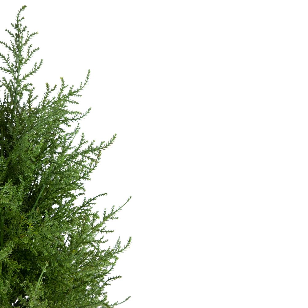 2' Artificial Cedar Pine Petite Arborvitae Tree in Round Pot  Unlit. Picture 5